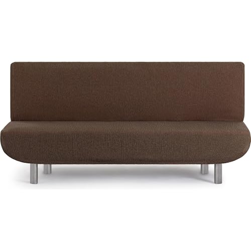 ECOMMERC3 Universal and Versatile 3 Seater Sofa Cover - Brown Protector Easy to Install for Back, Seat and Arms