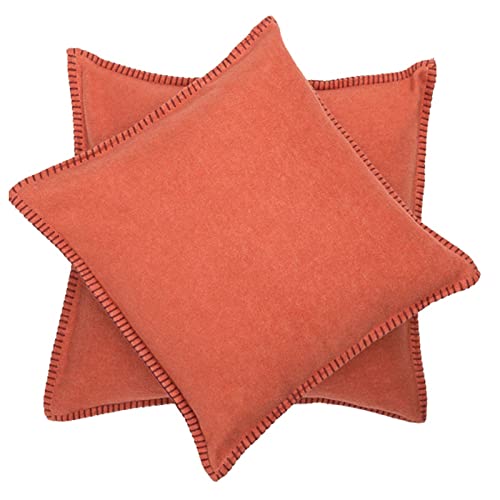 David Fussenegger Cushion Cover Terracotta Decorative Cotton Fluffy Soft 40 x 40 cm