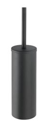 WENKO Bosio Toilet Brush Holder Closed, Stainless steel, matt, 40.5 x 13 x 9 cm
