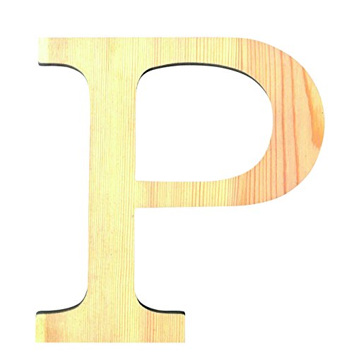 Artemio 11.5 cm Wooden Letter P in Upper Case, Beige