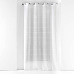 Douceur d'Intérieur, Eyelet Curtain 140 x 240 cm Sandblasted Fantasy Eulalie White