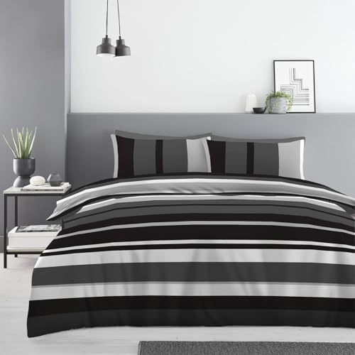 Super Dreamer 4 Pcs King Size Duvet Cover Set - Poly Cotton Soft Quilt Cover, Fitted Sheet & Pillow Cases - Breathable Complete Bedding Sets - Machine Wash Anti Allergic Bed Linen, Seth
