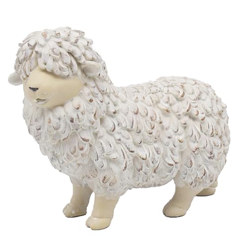 The Leonardo Collection Shaggy Sheep Statues Home Decor Figurine - Countryside Inspired, Freestanding Ornament, Shelf Display, Charming Decorative Accent, Gift Ready