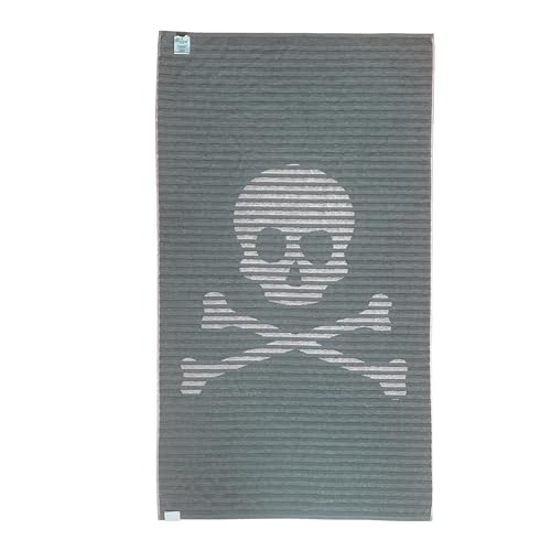 Scalpers Towel 90x180 cm 100% Cotton 500GSM Beige with Logo and Stripes Home