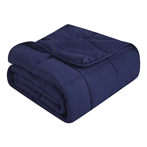 "Topcee Weighted Blanket (15lbs 48""x72"" Twin Size) Cooling Breathable Heavy Blanket Microfiber Material with Glass Beads Big Blanket for Adult All-Season Summer Fall Winter Soft Thick Comfort Blanket"