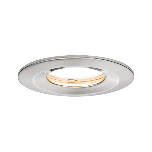 Paulmann 93882 Premium Recessed Light Set Coin Slim dimmable Round Rigid IP65 LED 1x6.8W 230V 51mm br Iron/alu
