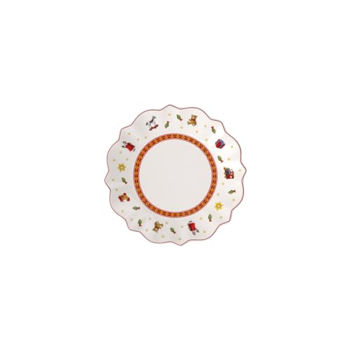 Villeroy & Boch ??? Toy's Delight Bread Plate Red and White, Microwave Safe, Christmas, Table, Plate, Premium Porcelain