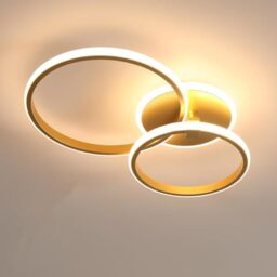 Comely LED Ceiling Light Modern 42W, Gold Round Chandelier Ceiling Lights