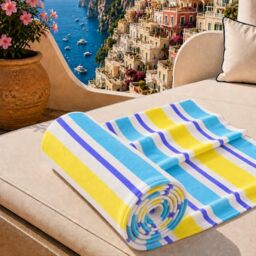 PETTI Artigiani Italiani - Microfibre Beach Towel, Beach or Pool Towel, Beach Towel, Large 90 x 180 cm, Millerighe 23