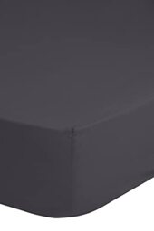 Fitted Sheet 160 x 200 cm Cotton (No Ironing) (30 cm Corners) Anthracite