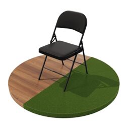 Build Rapido Folding Chair � Padded Metal Chair with Cushioned Seat, Foldable Steel Frame � Indoor Outdoor Guest Seating (Black)