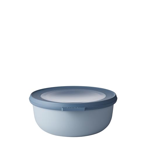 Mepal ??? Multi Bowl Cirqula Rectangular ??? Food Storage Container with Lid - Suitable as Airtight Storage Box for the Fridge & Freezer, Microwave Container & Servable Dish ??? 750 ml ??? Nordic Blue