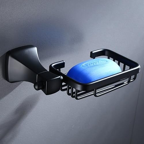 Plantex Space Aluminum Soap Dish/Soap Stand/Soap Holder/Bathroom Soap Holder/Bathroom Accessories(Black)