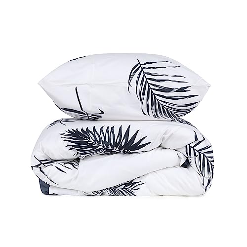 WELL HOME MOBILIARIO & DECORACIÓN Duvet Cover Set + 2 Pillowcases 240 x 220 White Black Dark Blue