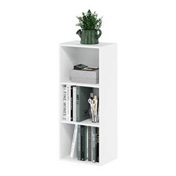 Furinno LUDER 3-Cube Open Shelves Bookcase, Book Shelf, White
