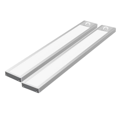 BLAUPUNKT Under Cabinet LED Magnetic Light with Motion Sensor, Rechargeable, 100 Lumens, 4000K Neutral White, Dimmable 21 cm, Easy Installation - Kitchen Closet Wardrobe Drawer Staircase – 2 Pack
