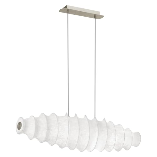 EGLO Pendant Lamp Tonnara, Dining Table pendant light, Nickel Matte Steel