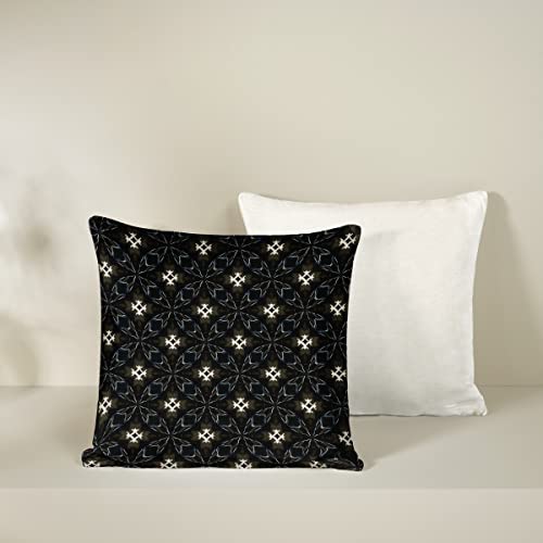 Set of 2 Decorative Printed Cushion Covers 100% Cotton Satin