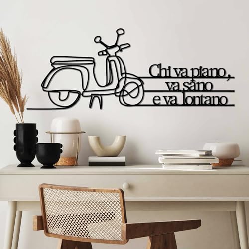 Stylish Black Decorative Metal Wall Accessory, 60 x 25 cm, 100% Metal, 1.5 mm Thickness, Lightweight & Modern Design for Home Decor