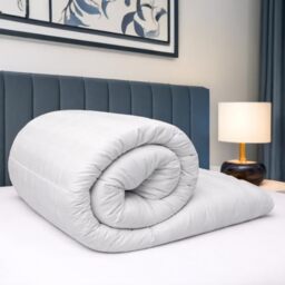 Bianca Fine Linens Premium 100% Cotton Stripe 10.5 tog Single Duvet White