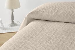 Degrees home Smooth - Bedspread for 90 cm - Bedspread Bouti Bed - Spring and Summer - 180 x 260 cm - Beige