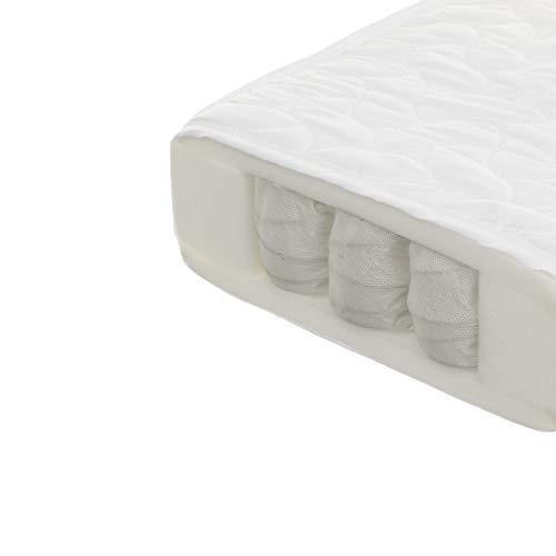 Pocket Sprung Cot Mattress 120 x 60 cm – Hypoallergenic, Breathable & Waterproof Removable Cover – Firm Baby & Toddler Mattress for Standard Cot Bed