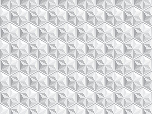Laroom Vinyl Rug for Children Origami Design, Anti-Lossing Vinyl, Grey, 100 x 133 cm