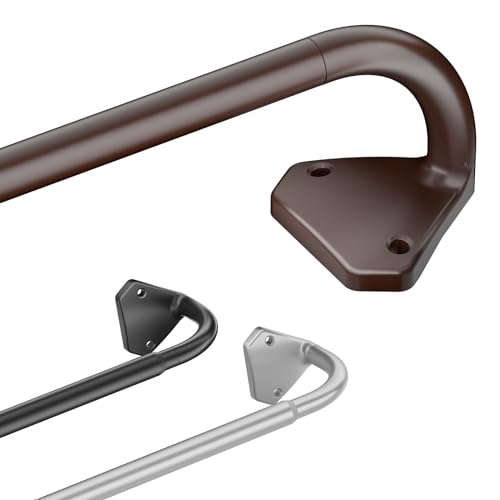 Kuianroll Wrap Around Curtain Rods for Windows 30 to 60 inches,Bronze - No Rust Adjustable Heavy Duty Blackout Drapery Rods,Ideal for Bedroom, Living Room,Outdoor