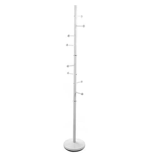 Versa 187904 - Coat Stand white, 173 x 28 x 28 cm