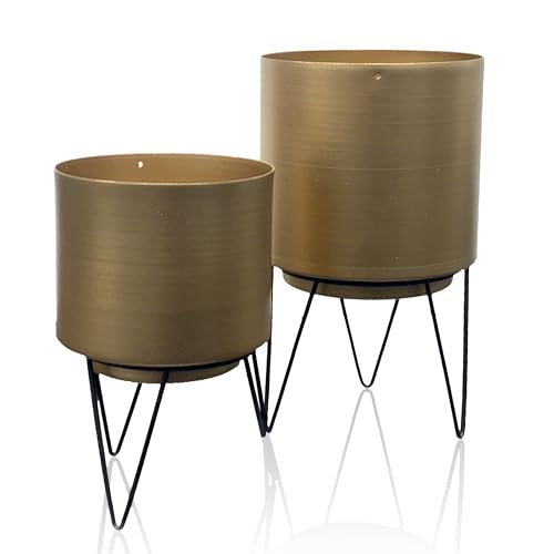 HOME DECO FACTORY - Hd4959 - Pack of 2 Wired Flower Pots for Decorative Vase Pot