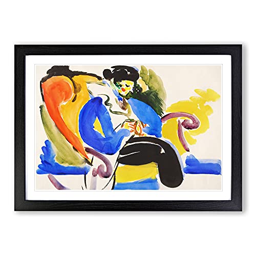 Woman On Chair Vol.2 by Henry Lyman Sayen Framed Print - A2 Black Framed Wall Art - Ready to Hang - Modern Nature Picture - Living Room Bedroom Lounge Office