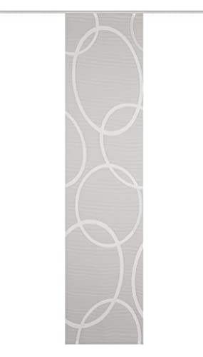 HOME WOHNIDEEN Pinalo 84991 Semi-Transparent Sliding Curtain Bamboo Look Scherli Motif in 2 Sizes and 2 Colours (245 x 60 cm, Grey)