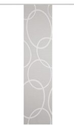 HOME WOHNIDEEN Pinalo 84991 Semi-Transparent Sliding Curtain Bamboo Look Scherli Motif in 2 Sizes and 2 Colours (245 x 60 cm, Grey)