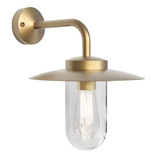 Astro Portree Wall Outdoor Wall Light - IP44 Rated - (Solid Brass), LED E27/ES Lamp, Designed in Britain - 1400003-3 Years Guarantee