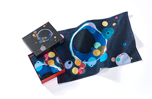 Musearta GT2-VK-SC-V433128 Unisex Guest Towels Set of 2 with Several Circles by Artist Vasily Kandinsky Cotton 40 x 60 cm