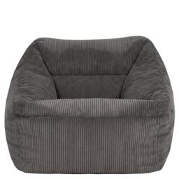 icon Natalia Cord Bean Bag Chair with Filling Included, Grey