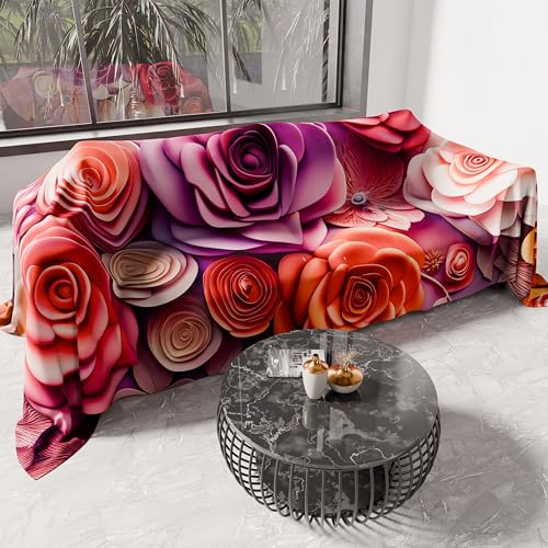 PETTI Artigiani Italiani - Spring Summer Single Bedspread Lightweight Single Bed Sheet Bedspread Floral 05-17 100% Made in Italy