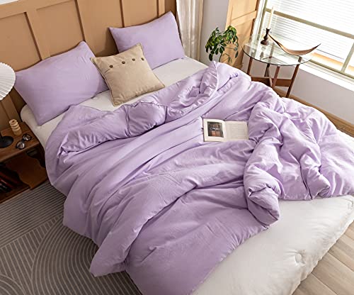 ROSGONIA Twin Comforter Set for College Girls Boys Lavender, 1 Boho Purple Comforter & 1 Pillowcase Lightweight Kids Comforter Soft Dorm Bedding Gifts