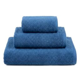 Ruggeri, 3 Piece Cotton Towel Set, Bath Hand Guest, Blue