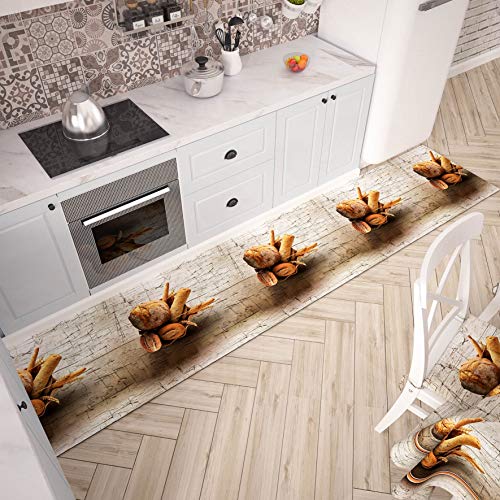 PETTI Artigiani Italiani - Kitchen Rug, Kitchen Mats, Kitchen Runners, Kitchen Runner Rugs, Washable Non Slip Rugs Runners, 100% Made in Italy, Bread Basket