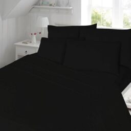 Kampala Hill 180 Thread Count Duvet Cover Set Bedding Black Super King