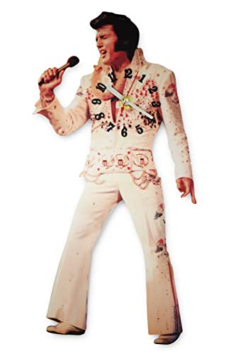 Mid South Products Elvis Wall Clock Swinging Legs White Jumpsuit