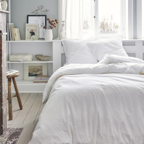Essix Plain Cotton Duvet Cover, Made in France, 260 x 240 cm