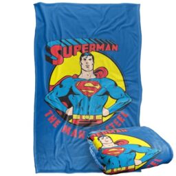 "LOGOVISION Kids Superman The Man of Steel Silky Touch Super Soft Throw Blanket 36""x58"""