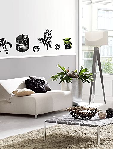 Komar Star Wars Wall Tattoo Mandalorian Legend – 50 x 70 cm (Width x Height) – 6 Pieces – Mandalorian, Baby Yoda, Decorative Sticker, Wall Sticker, Wall Decoration, Children's Room – 14068h