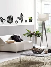 Komar Star Wars Wall Tattoo Mandalorian Legend – 50 x 70 cm (Width x Height) – 6 Pieces – Mandalorian, Baby Yoda, Decorative Sticker, Wall Sticker, Wall Decoration, Children's Room – 14068h