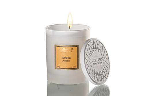 Collines de Provence C0108AMB Scented Candle, Transparent, 6.8 x 6.8 x 9.5 cm