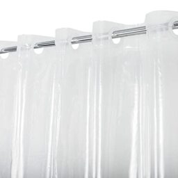 ABLUEN Clear Plastic Shower Curtain, 71 x 74, Waterproof, No Hooks Needed, Heavy Duty PEVA, Clear