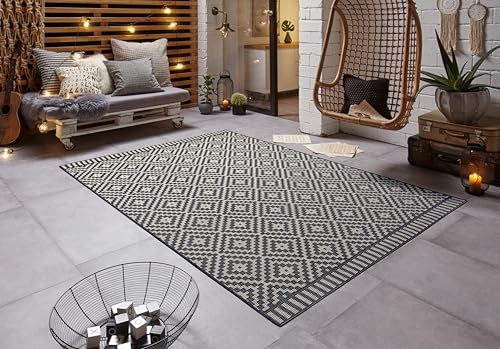 freundin Home Collection In- & Outdoor Breeze Rug 120 x 170 cm Black