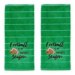SKL Home by Saturday Knight Ltd. Football Is Fave Season Hand Towel Set, Green